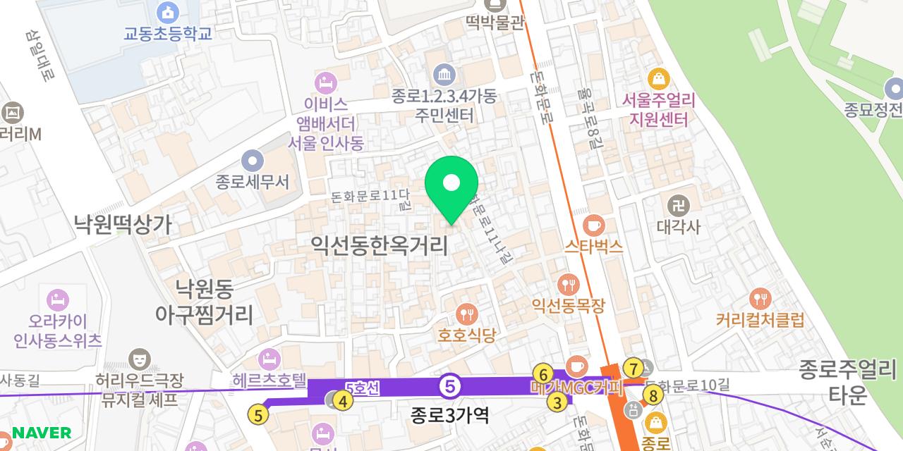 행아웃 위치가 표시된 지도