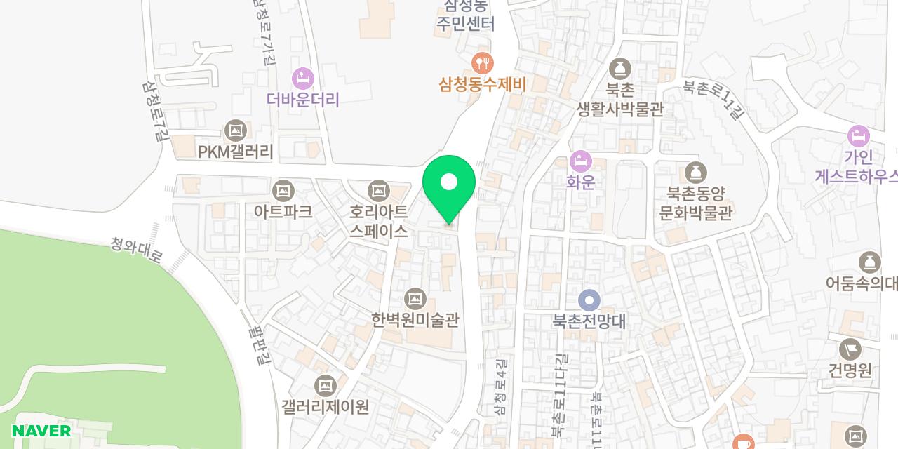 청수정 위치가 표시된 지도