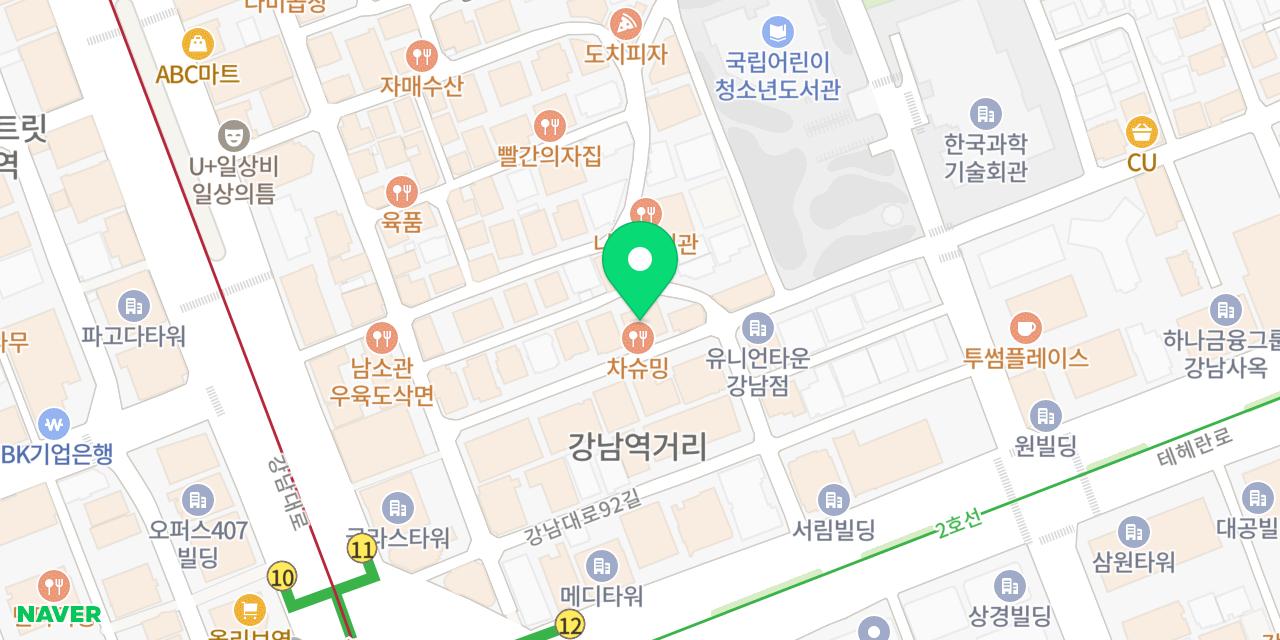 차슈밍 위치가 표시된 지도