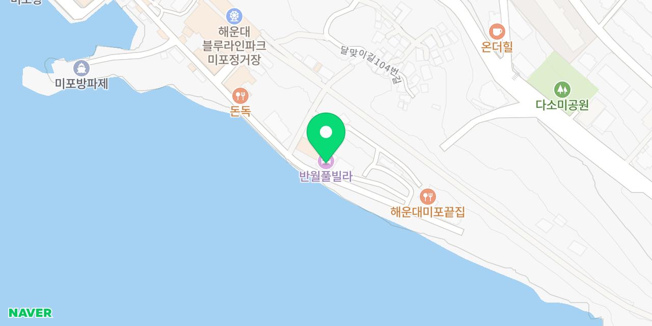 선창횟집 위치가 표시된 지도