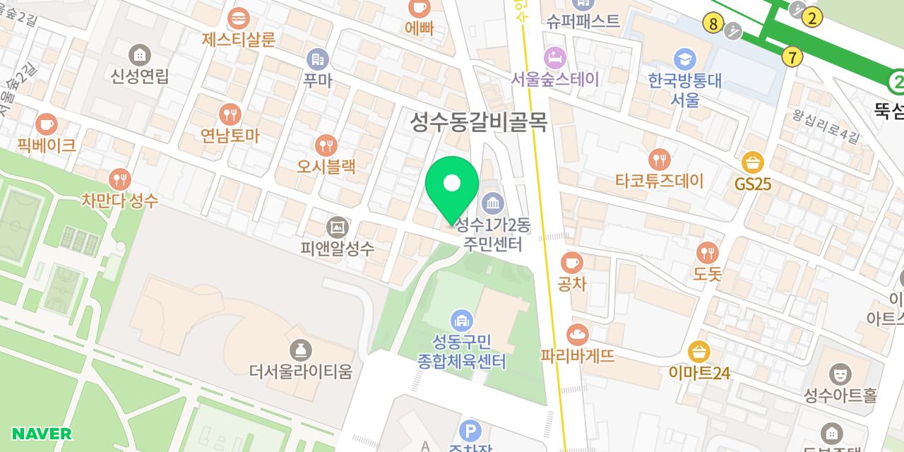 목로정원 위치가 표시된 지도
