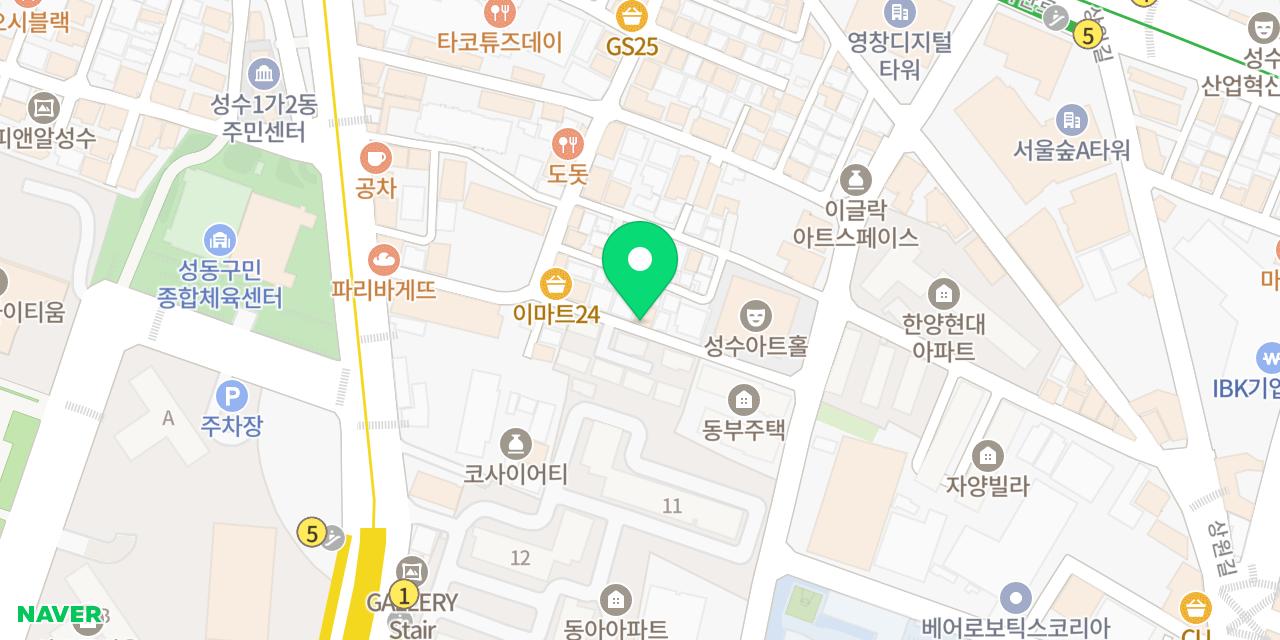 바스버거 성수점 위치가 표시된 지도