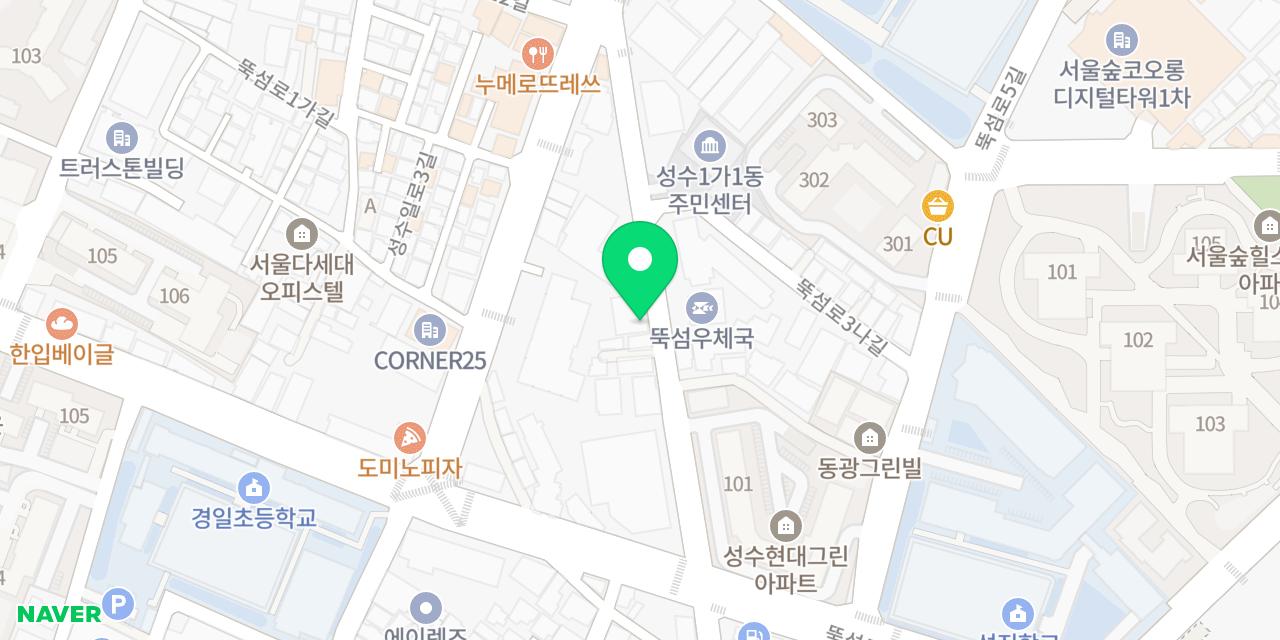 Map showing where Bakmanbae Arirang Bossam Seongsu is