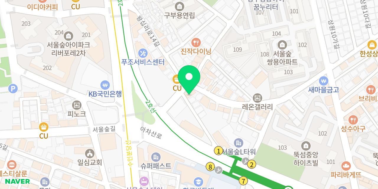 Map showing where Seoul Yukgoldang is