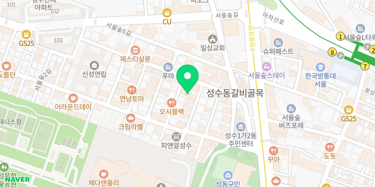 Map showing where Podo-Pizza is