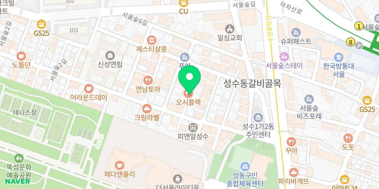Map showing where OSHI BLACK is