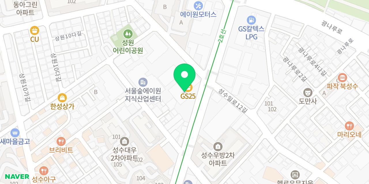 윤돈 위치가 표시된 지도