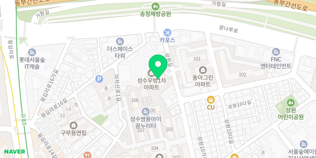 리프레쉬먼트 위치가 표시된 지도