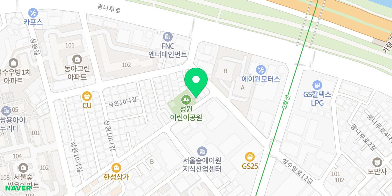피카워크샵 위치가 표시된 지도