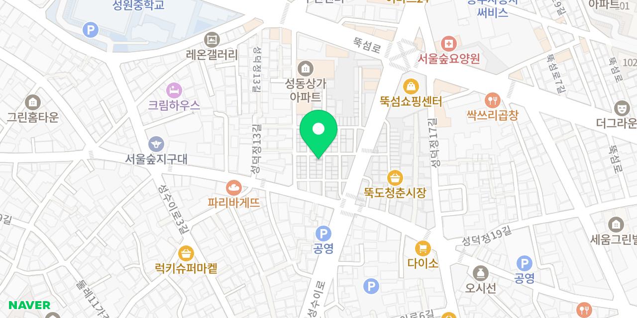 더양평해장국 뚝도시장점 위치가 표시된 지도