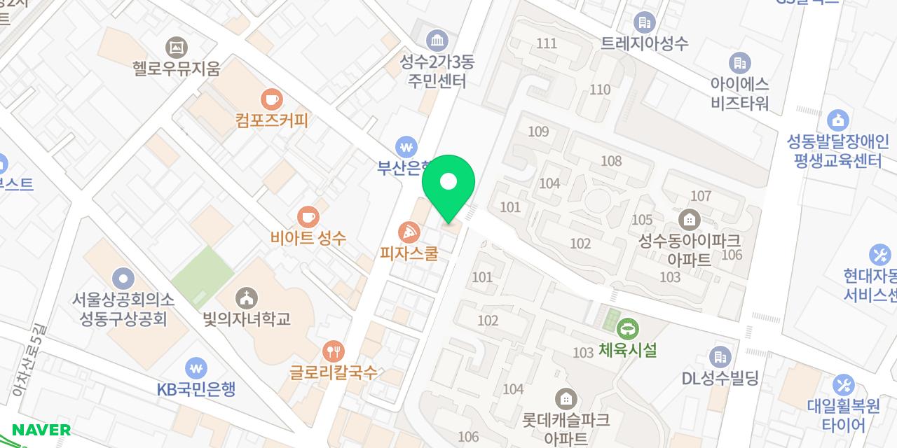 둘쭈라 성수 위치가 표시된 지도