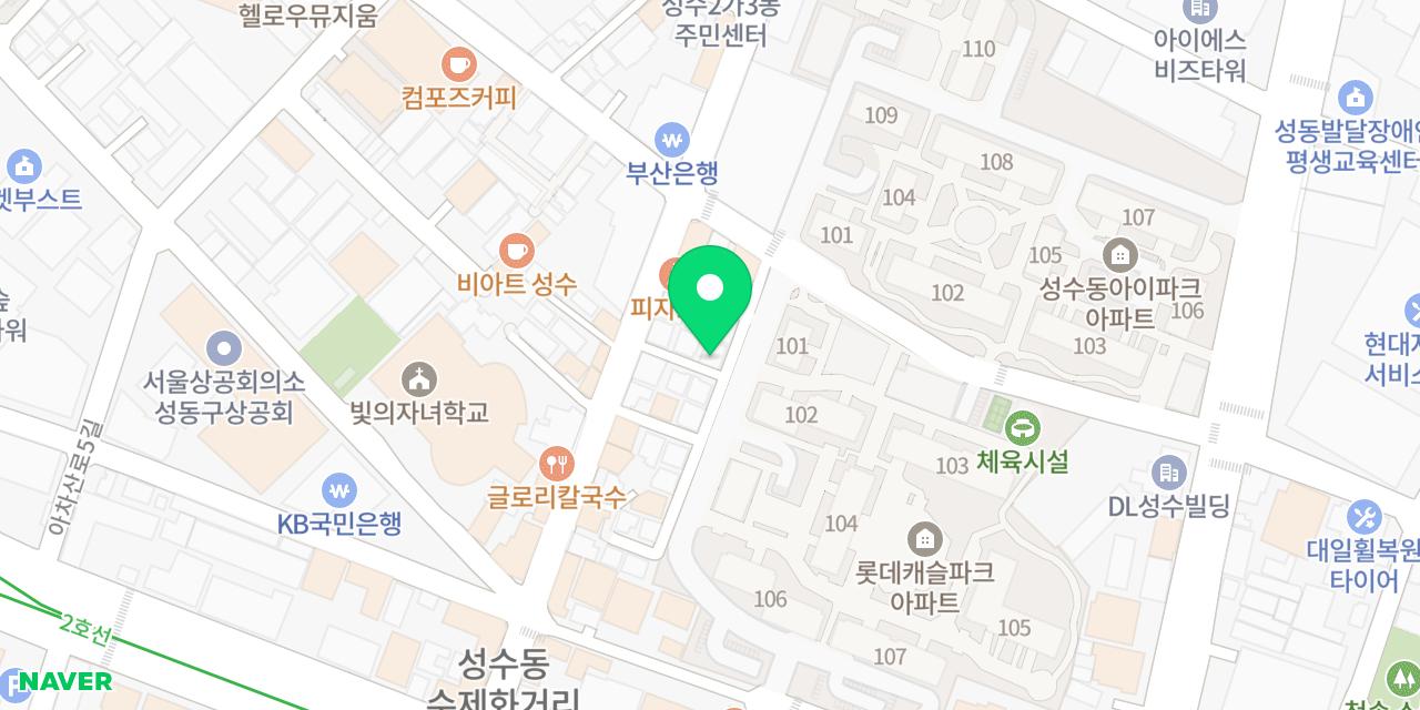 보따리타코 위치가 표시된 지도
