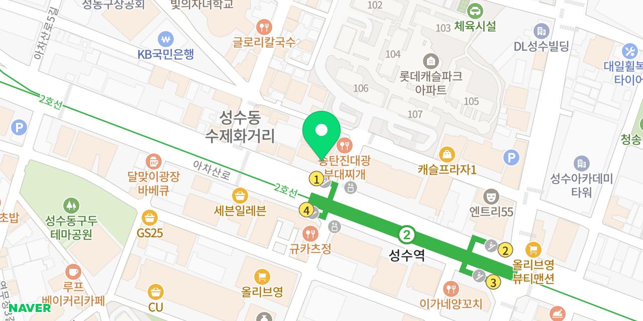 Map showing where Seogam Saengsogeumgui Seongsu is