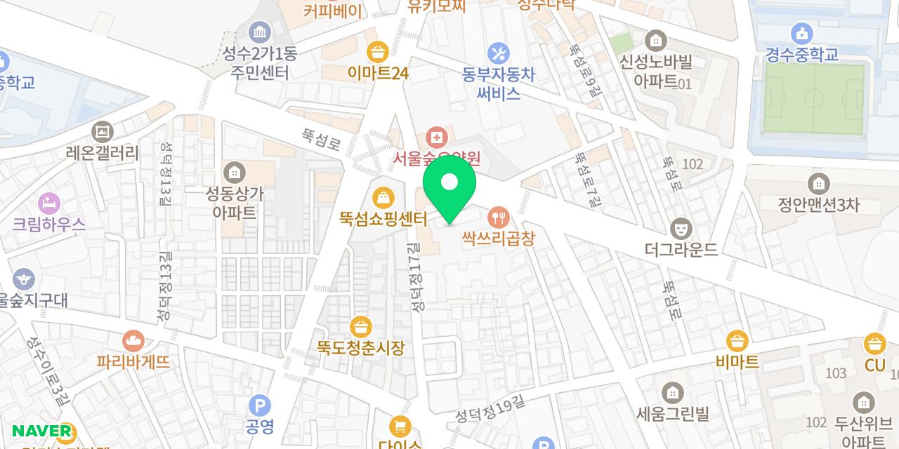 Map showing where Ssojujip Seongsu is