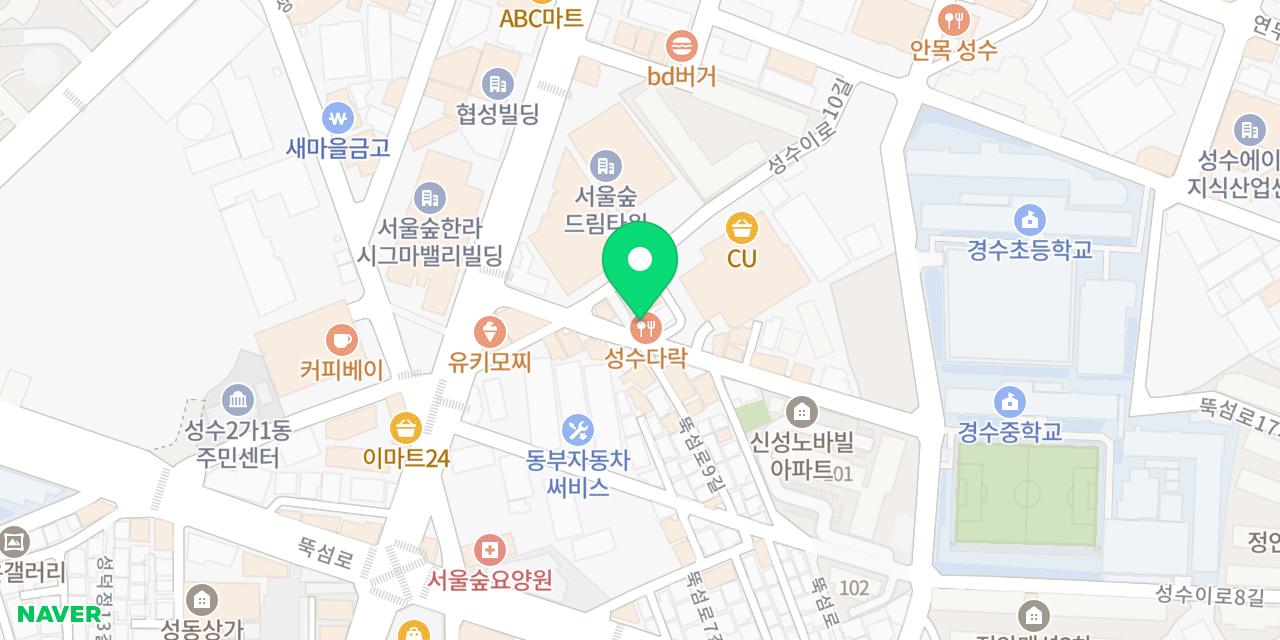 Map showing where Seongsudarak is
