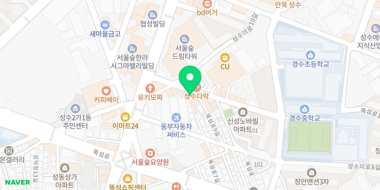 월스트릿휘낭시에 위치가 표시된 지도