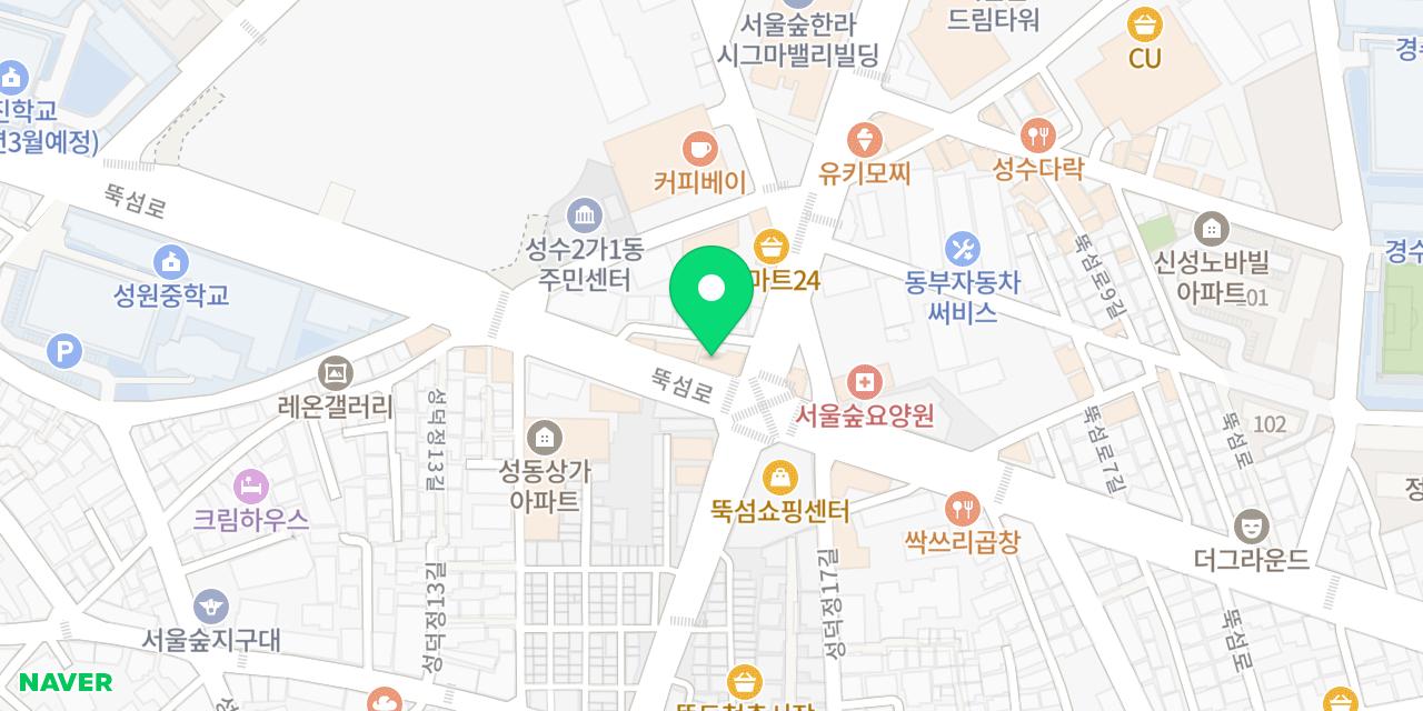 음악창고 위치가 표시된 지도