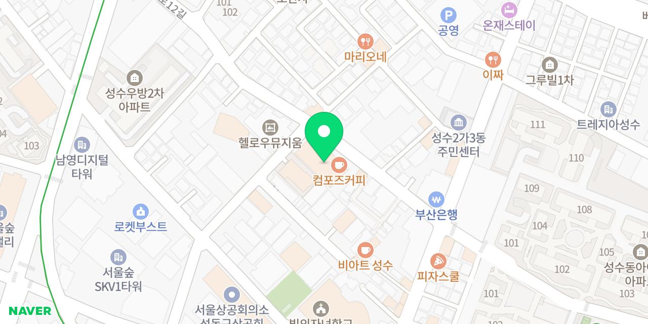Map showing where Kaikatsu Seongsu-jeom is
