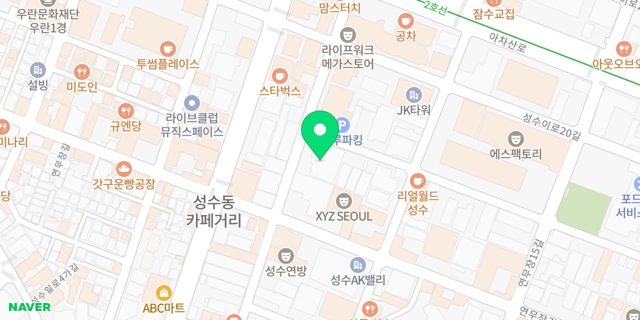 카페 레봄 위치가 표시된 지도