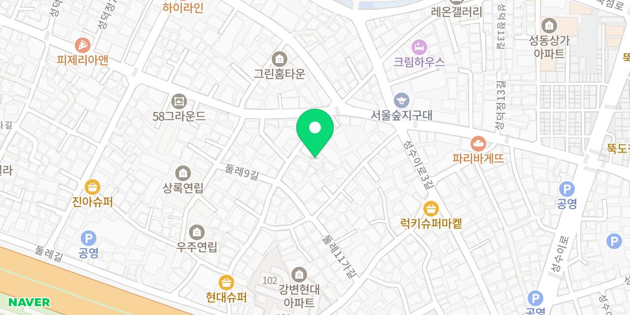카페 천수장 위치가 표시된 지도