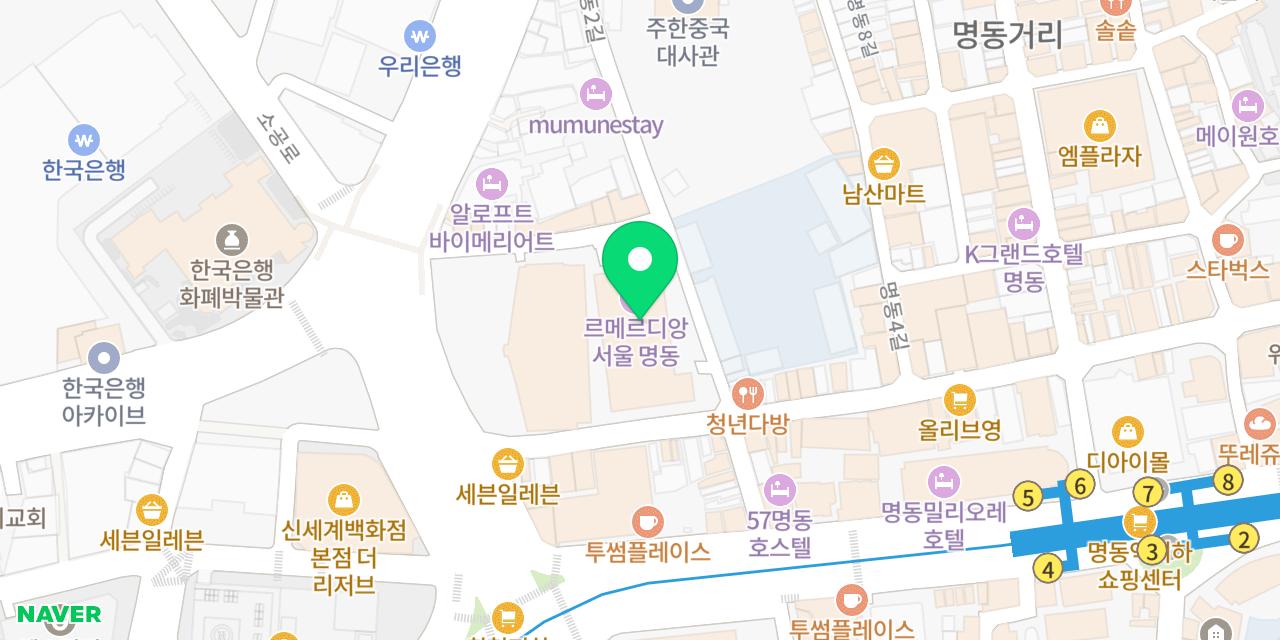 Map showing where La Palette Paris is