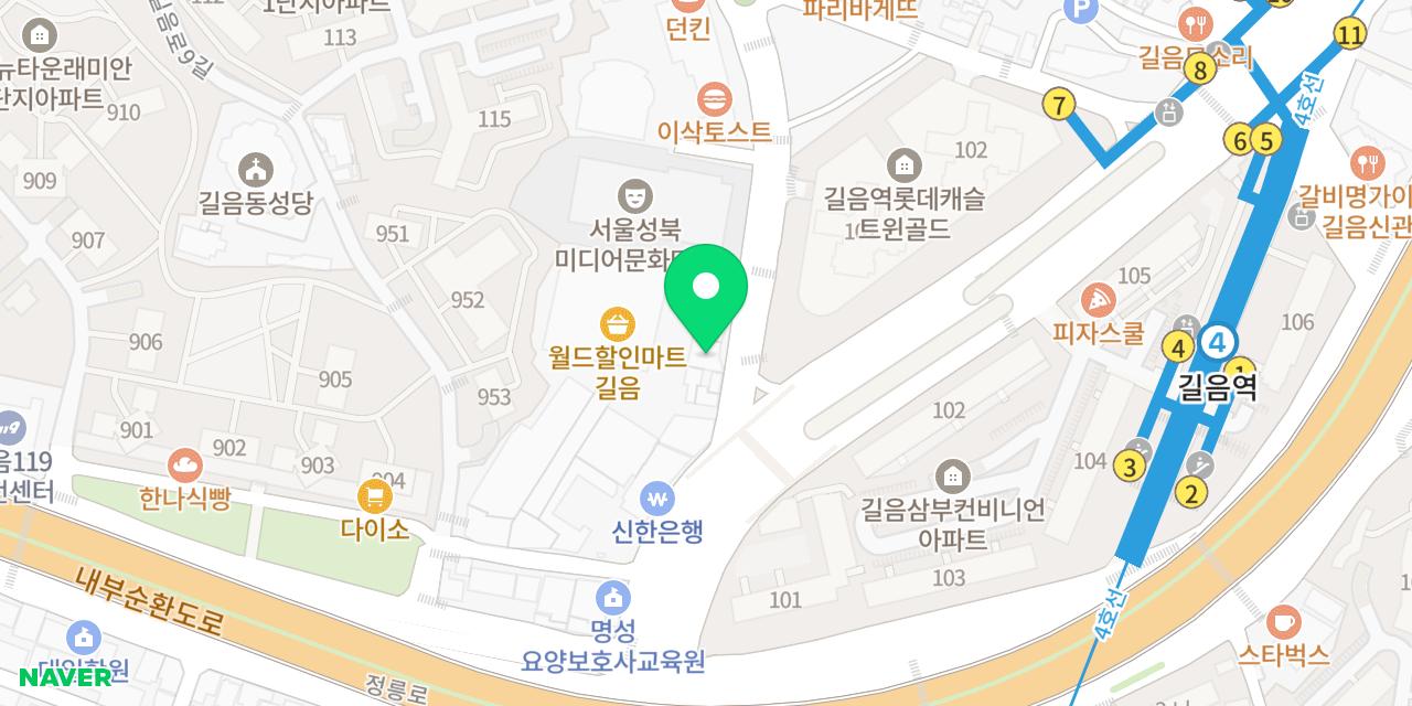 Map showing where Heoyang Saengsamgyeopsal is