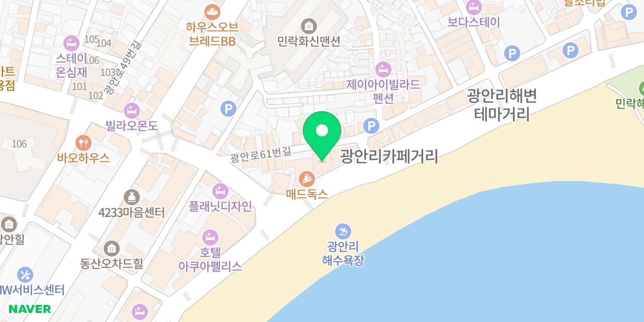 Map showing where 153 Gupo Guksu Gwangan-jeom is