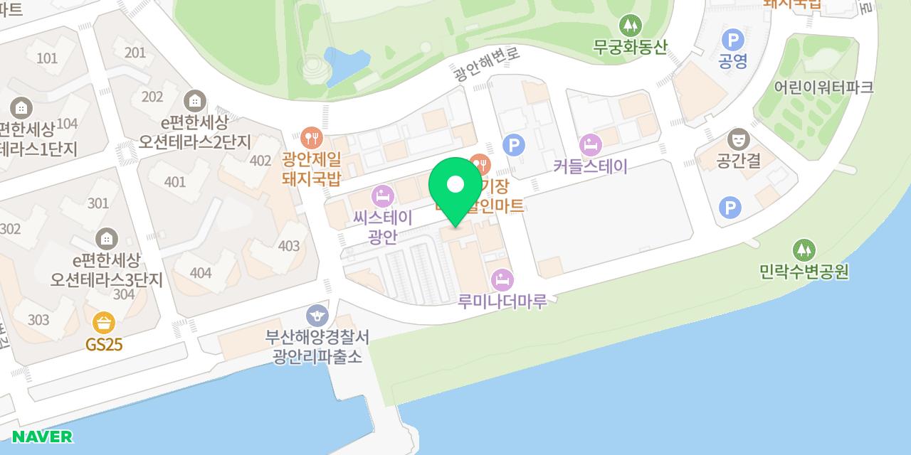 Map showing where Gwangan Dajji is