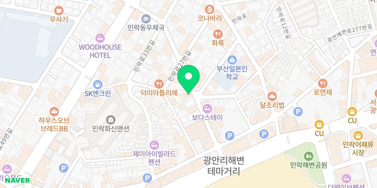 Map showing where Dairin Gwangan-jeom is