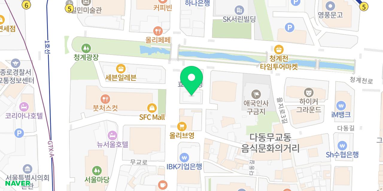 Map showing where Donghaedo Gwanghwamun-jeom is