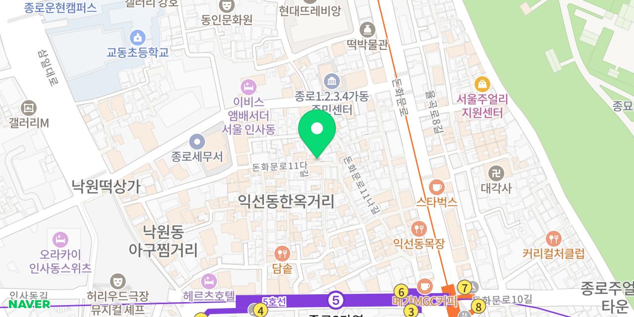 장앤페이스트 위치가 표시된 지도