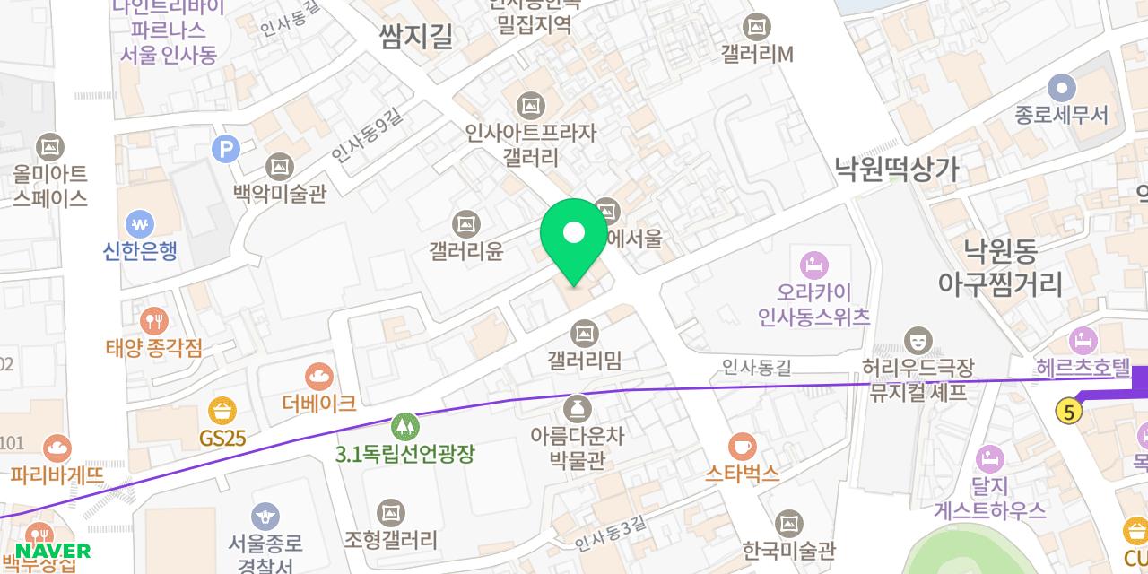 Map showing where Bukchon Gamasot Sundubu is