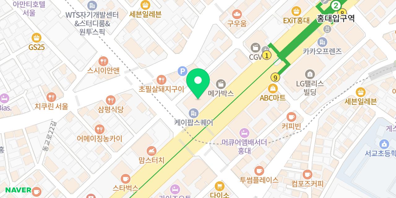 Map showing where THE PLACE is
