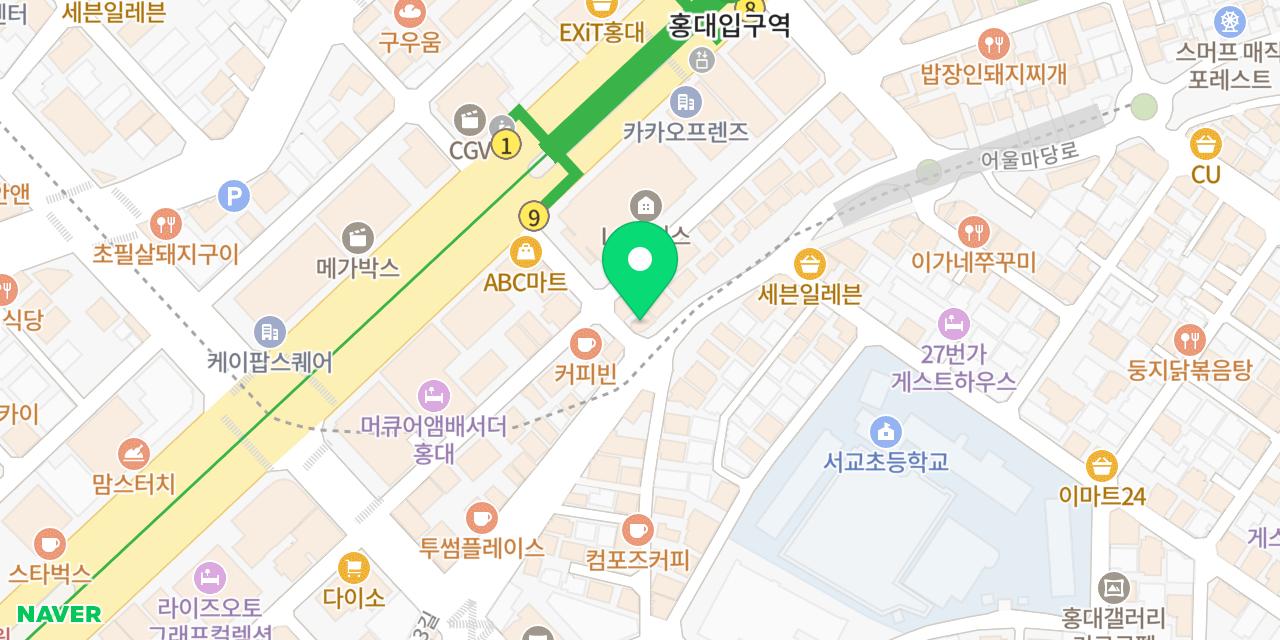 골든크레마 위치가 표시된 지도