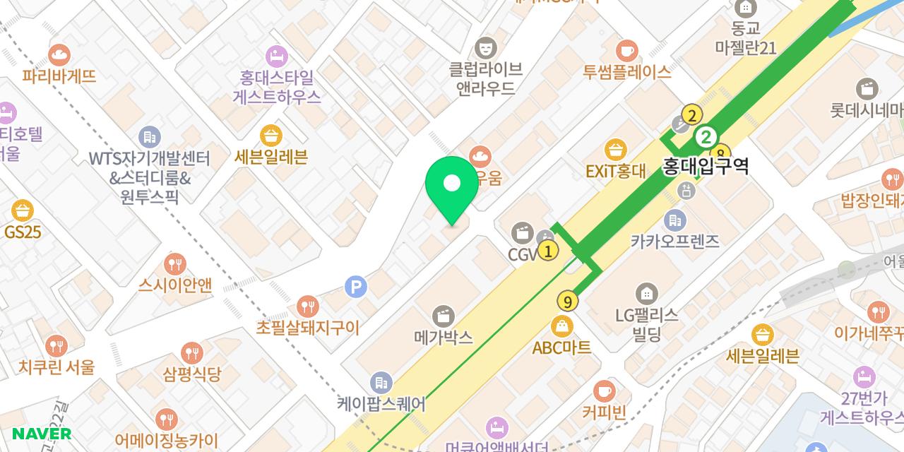 쌥 이리 위치가 표시된 지도