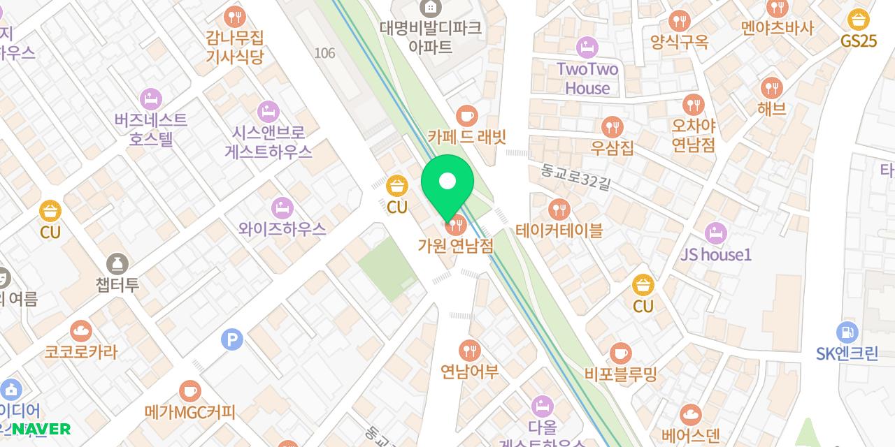 Map showing where GAWON is