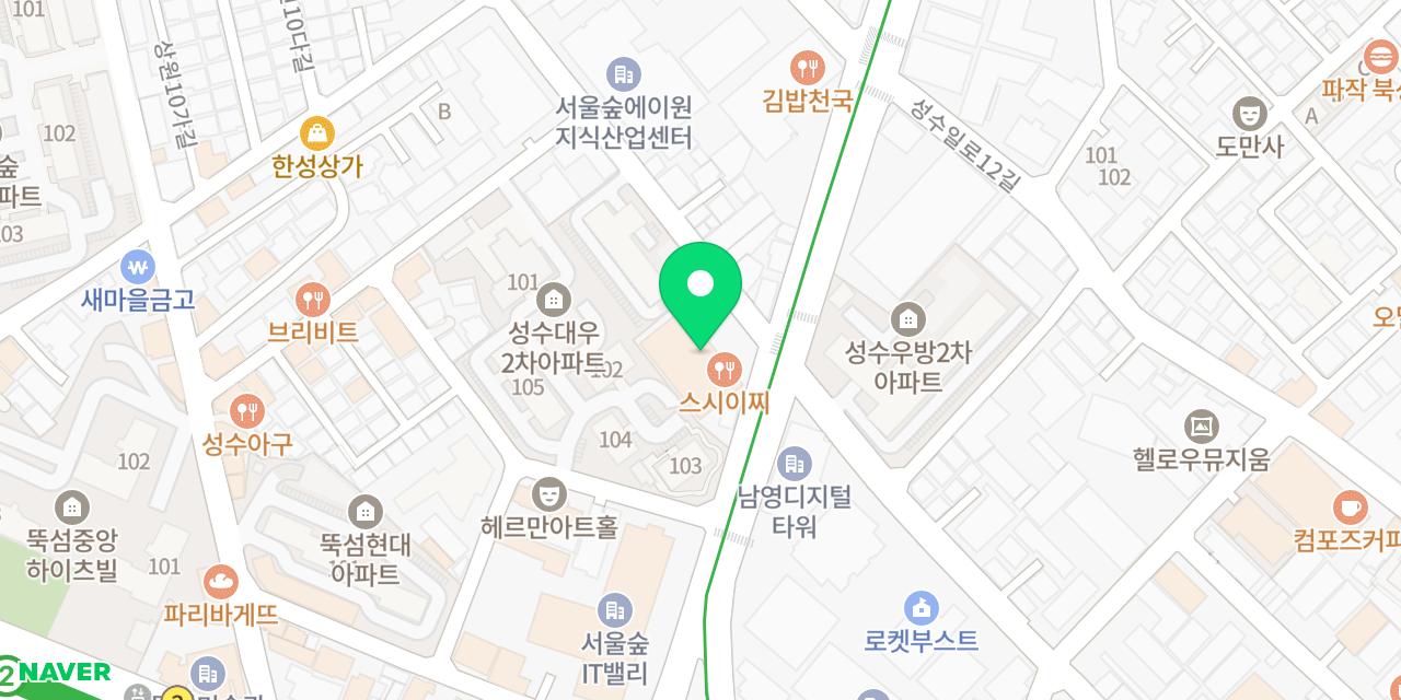 Map showing where 1992 Deopbap & Jjageuri Ttukseomyeokjeom is