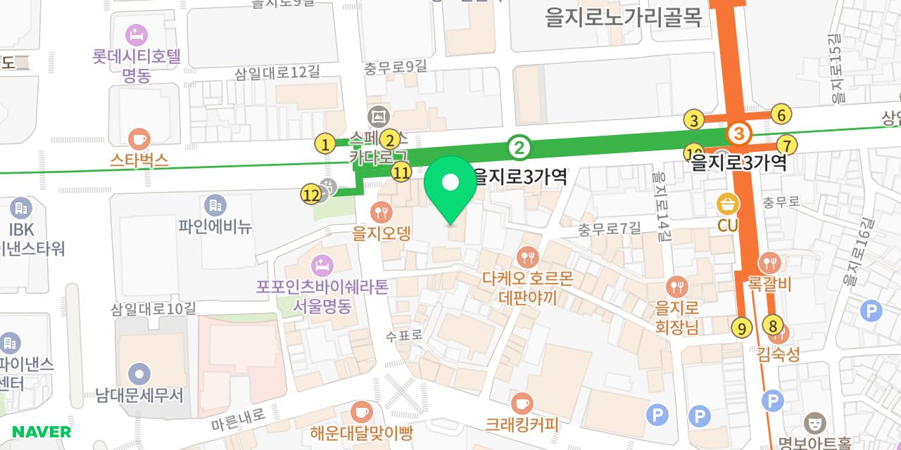 Map showing where Dalmaji Gwangjang Babekyu Bonjeom is