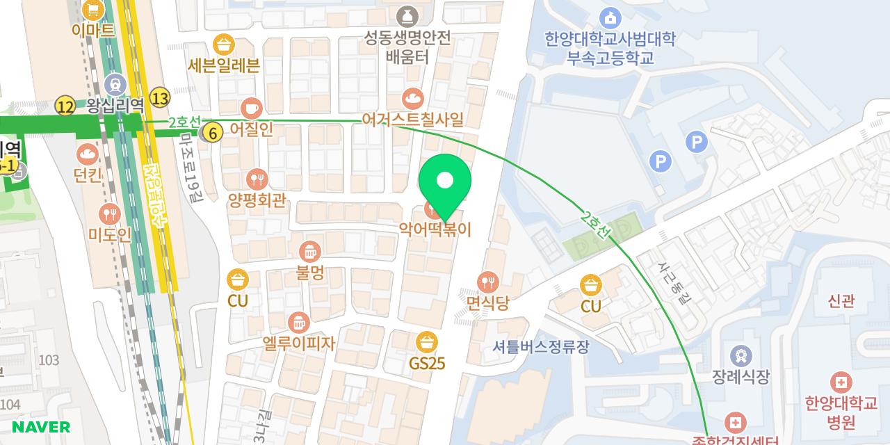 Map showing where Ageo Tteokbokki is