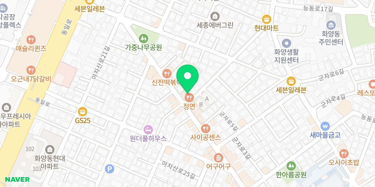 Map showing where Jeongmyeon is