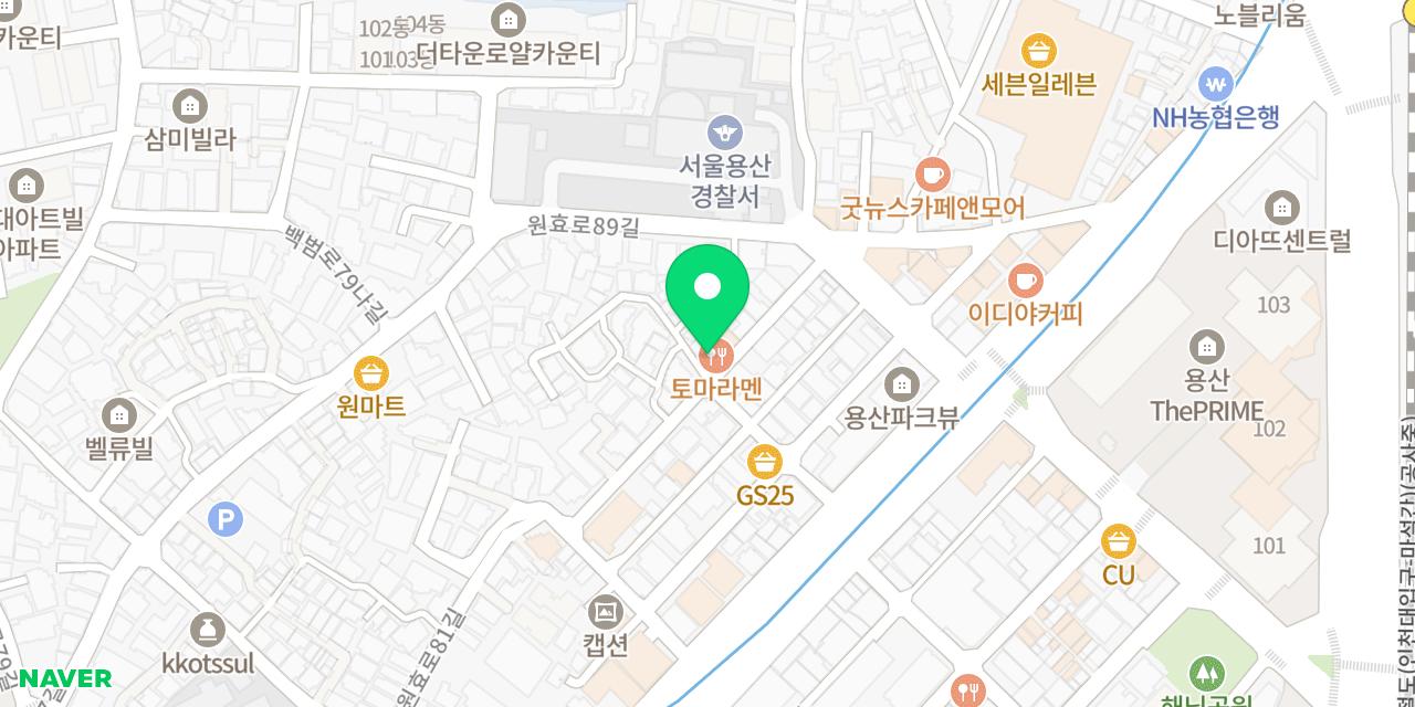 Map showing where TOMA RAMEN is