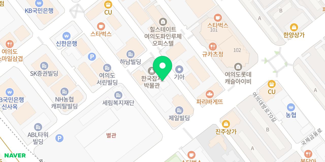 수정쌈밥 위치가 표시된 지도