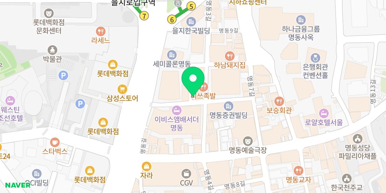 Map showing where Sinlungpu Maratang Myeongdong-jeom is