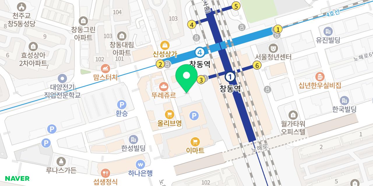 Map showing where Gugu Yukhoe Bonga Changdong-jeom is
