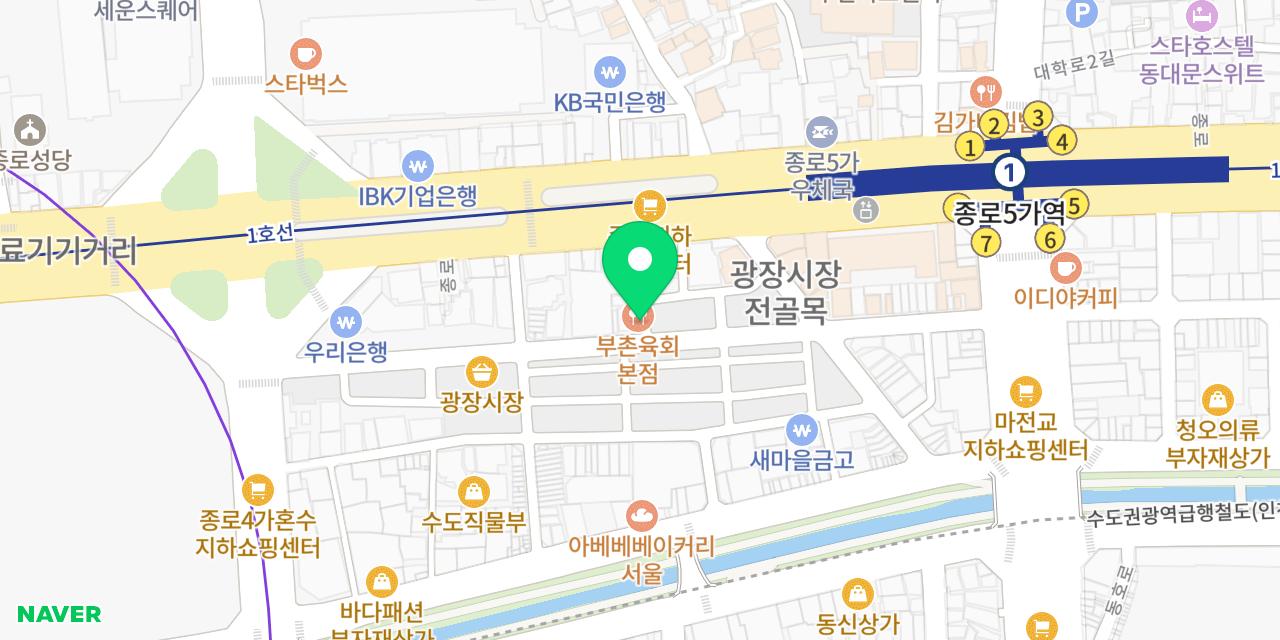 Map showing where Buchon Yukhoe is