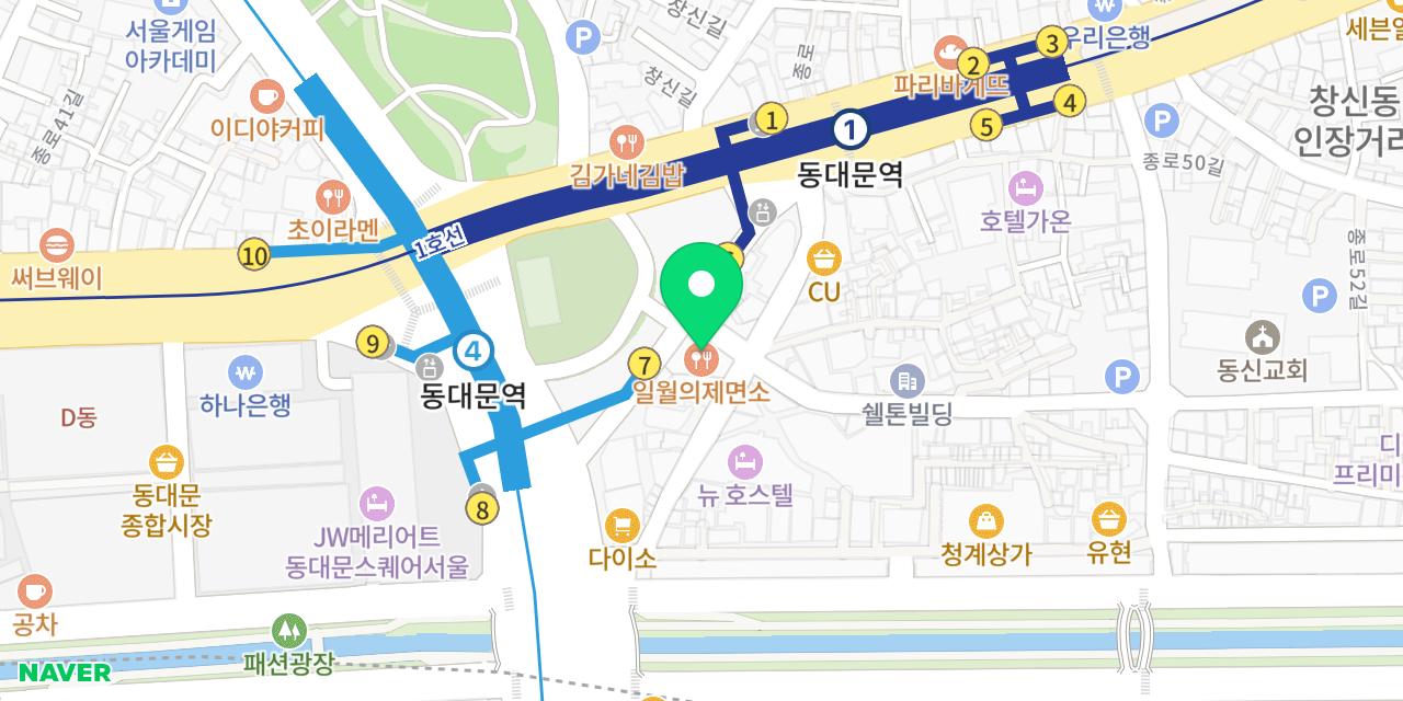 Map showing where Irworui Jemyeonso Heunginjimun is