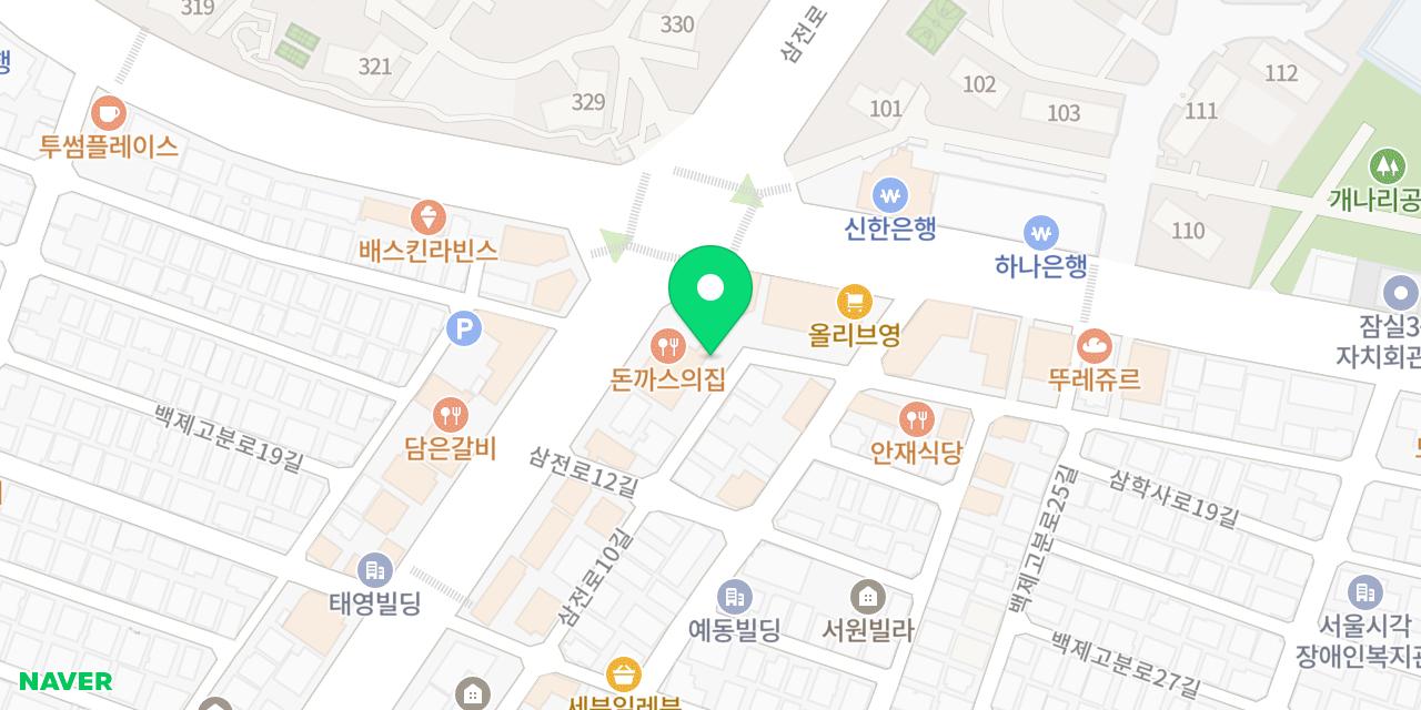 Map showing where Donkkaseu-ui Jip is