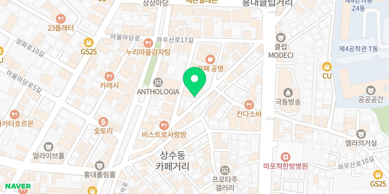 Map showing where Ttobogetji Tteokbokkijip Kkanttappia-jeom is