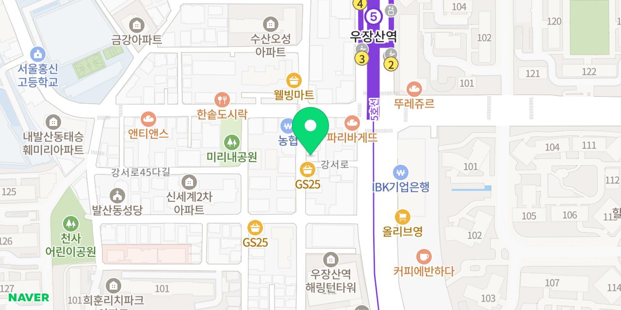 충북식당 위치가 표시된 지도