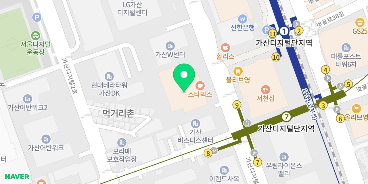 Map showing where Oneul Doenjang is
